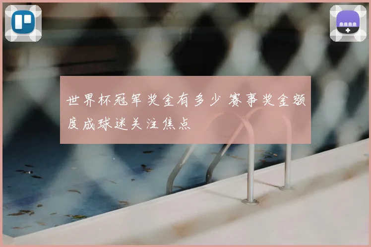 世界杯冠军奖金有多少 赛事奖金额度成球迷关注焦点
